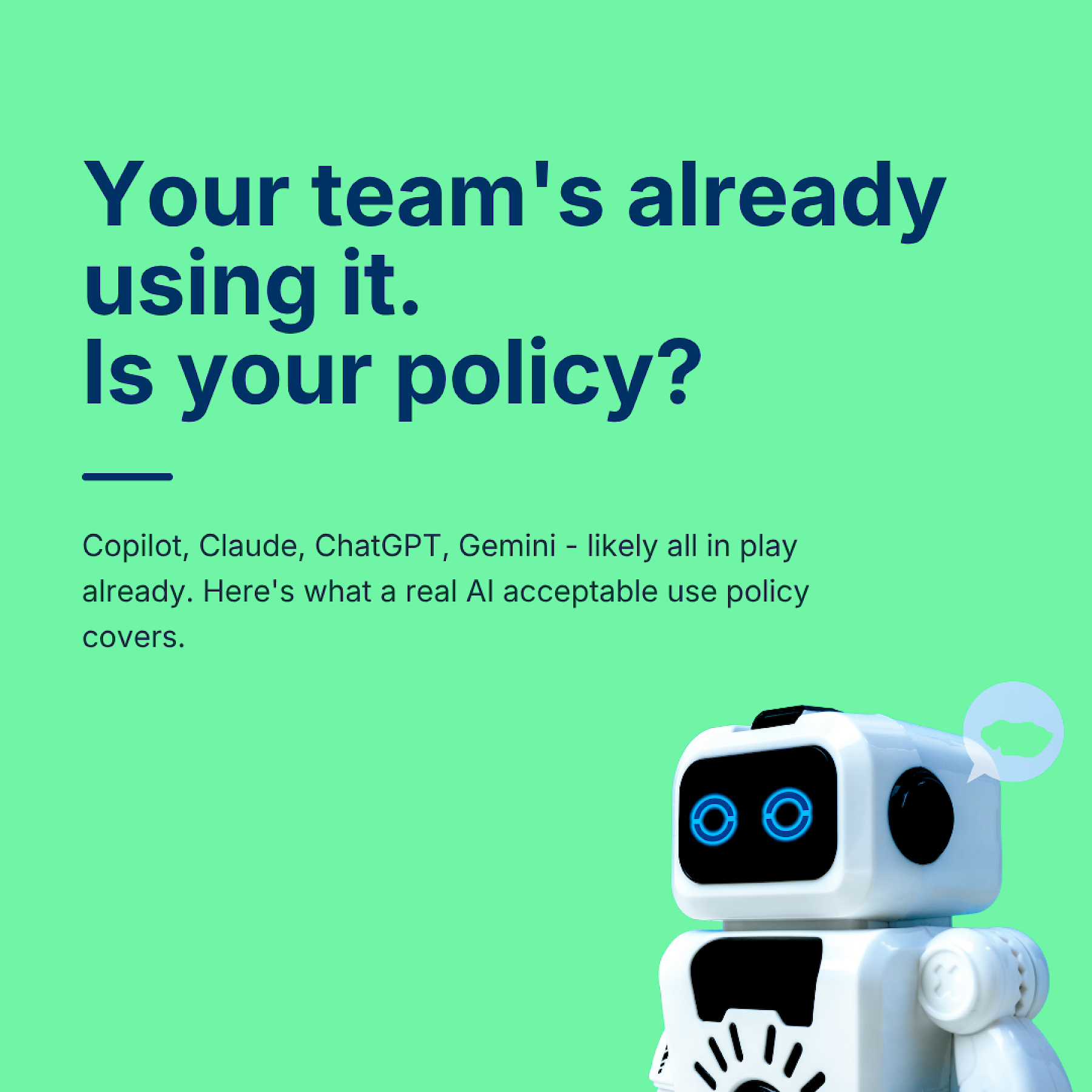AI acceptable use policies: what financial firms need in place before staff start using Copilot, Claude, ChatGPT or Gemini image
