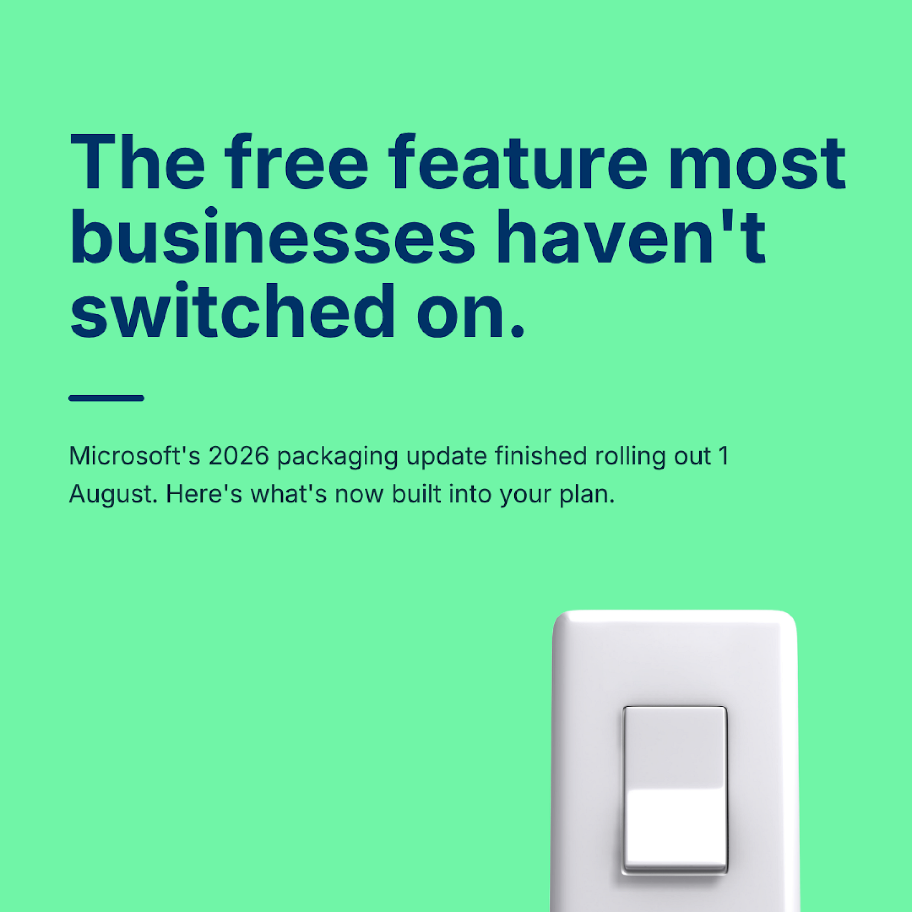 Microsoft 365 security update, August 2026: the free feature most businesses haven't switched on image