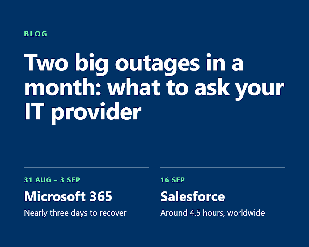 'Two big outages in a month' image