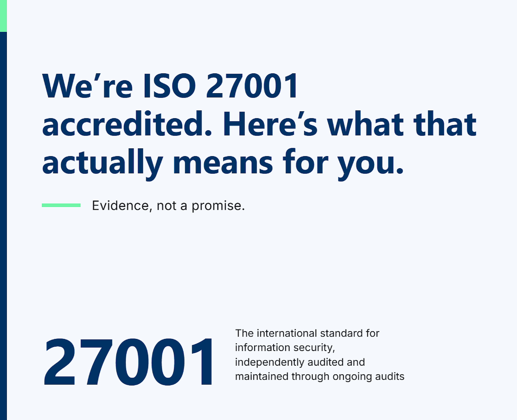 We're ISO 27001 accredited. Here's what that actually means for you. image