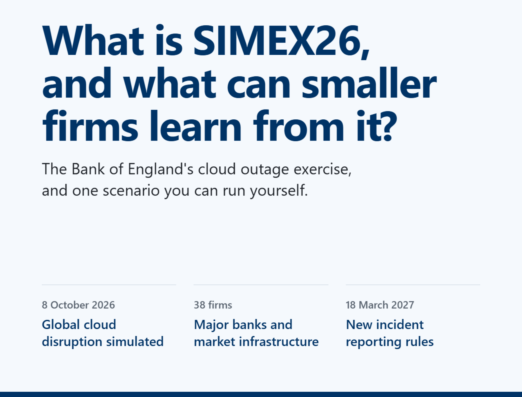 What is SIMEX26, and what can smaller firms learn from it? image